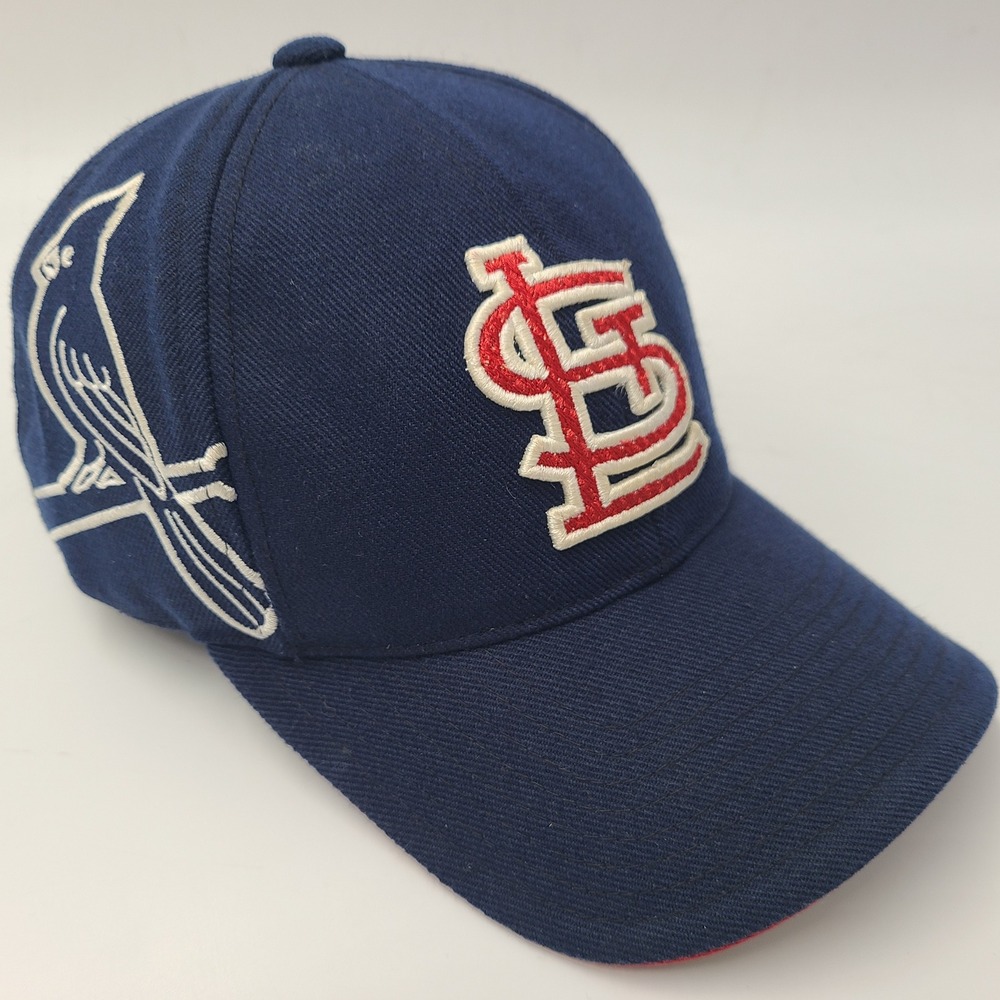 Vintage St Louis Cardinals Hat Adjustable Puma‎ Blue Red MLB Baseball Wool Blend